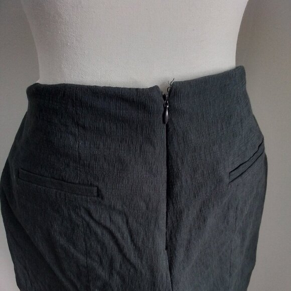Anthropologie Corey Lynn Calter Nella Back Zip Cropped Gray Pants Size14 - Picture 7 of 8